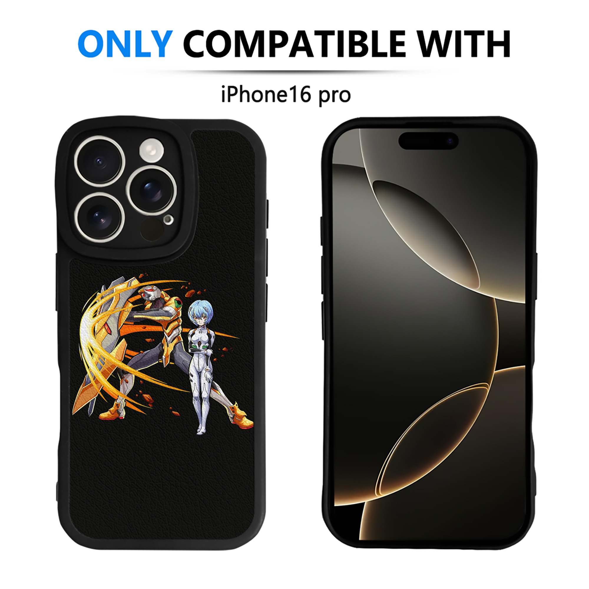 （画像用） EVA 新世紀エヴァンゲリオン 【iPhone 16シリーズ対応】シリコンスマホケース（レザー調） 材質：シリコン